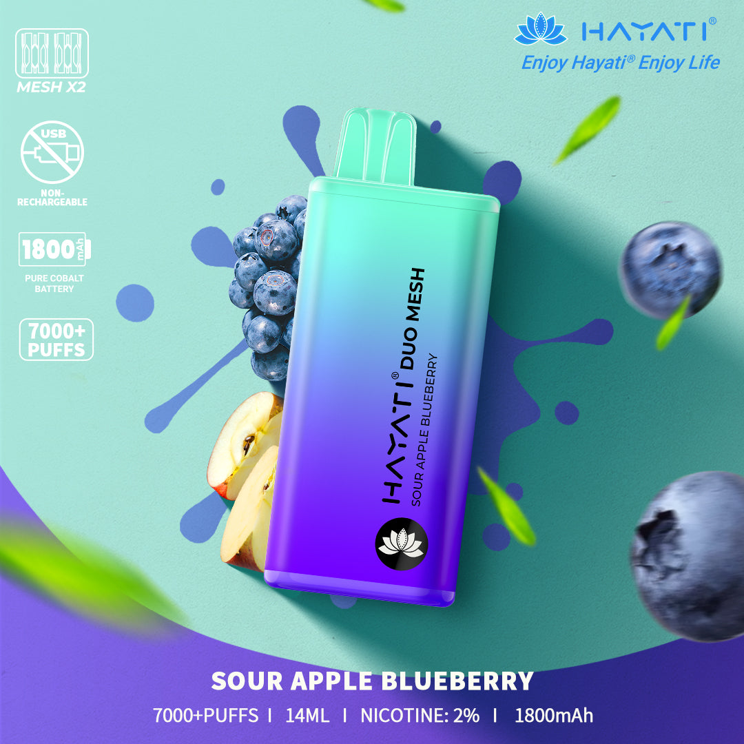 Hayati Duo Mesh 7000 Zge Einweg Vape (Schachtel mit 10 stck) Euro City Vape Hayati Duo Mesh 7000 Zge Einweg Vape (Schachtel mit 10 stck) Euro City Vape