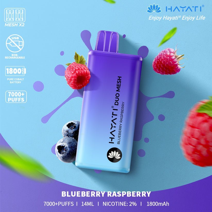 Hayati Duo Mesh 7000 Puffs Disposable Vape Bar Pod Kit #Simbavapes#