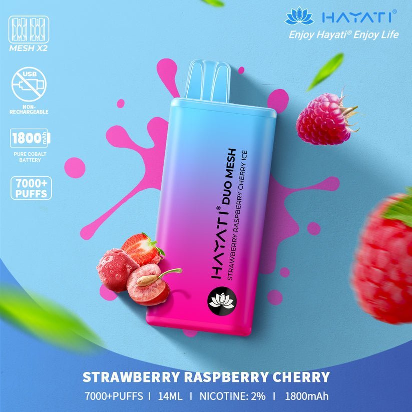 Hayati Duo Mesh 7000 Puffs Disposable Vape Bar Pod Kit #Simbavapes#